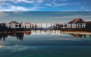 中国工商银行 股票开户，工商银行开股票账户流程