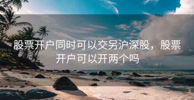 股票开户同时可以交另沪深股，股票开户可以开两个吗