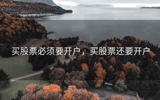 买股票必须要开户，买股票还要开户