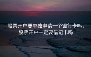 股票开户要单独申请一个银行卡吗，股票开户一定要借记卡吗