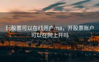 玩股票可以在线开户ma，开股票账户可以在网上开吗