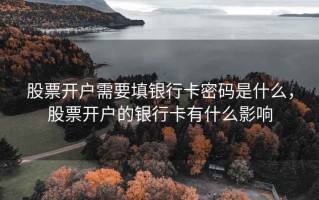 股票开户需要填银行卡密码是什么，股票开户的银行卡有什么影响