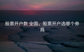 股票开户数 全国，股票开户选哪个券商