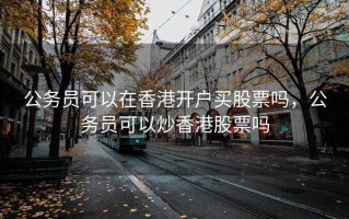 公务员可以在香港开户买股票吗，公务员可以炒香港股票吗