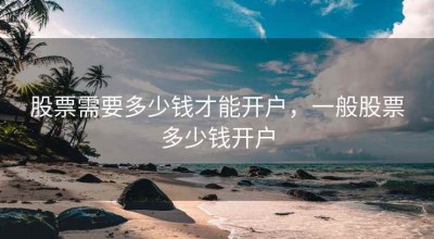 股票需要多少钱才能开户，一般股票多少钱开户