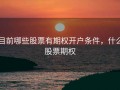 目前哪些股票有期权开户条件，什么股票期权