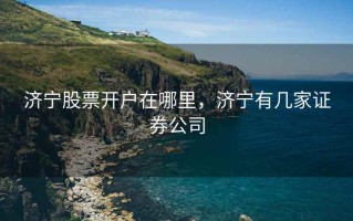 济宁股票开户在哪里，济宁有几家证券公司