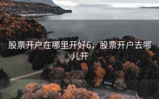 股票开户在哪里开好6，股票开户去哪儿开