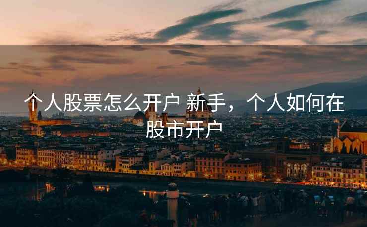 个人股票怎么开户 新手，个人如何在股市开户