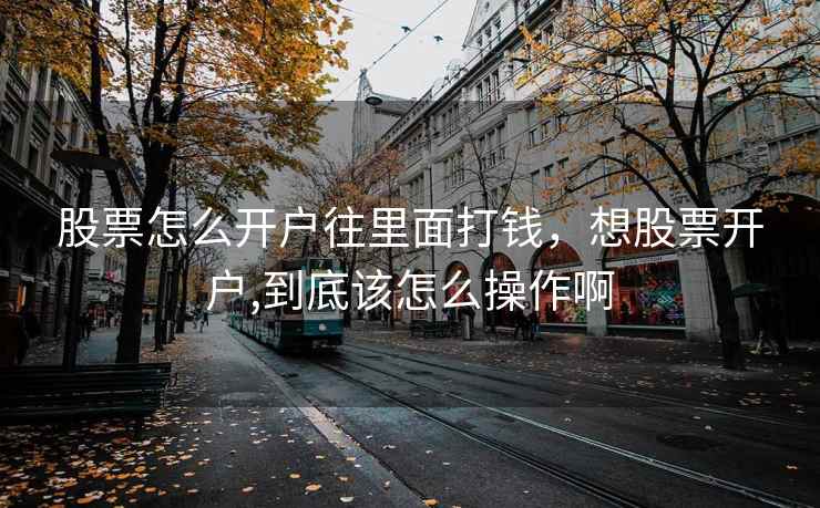 股票怎么开户往里面打钱，想股票开户,到底该怎么操作啊
