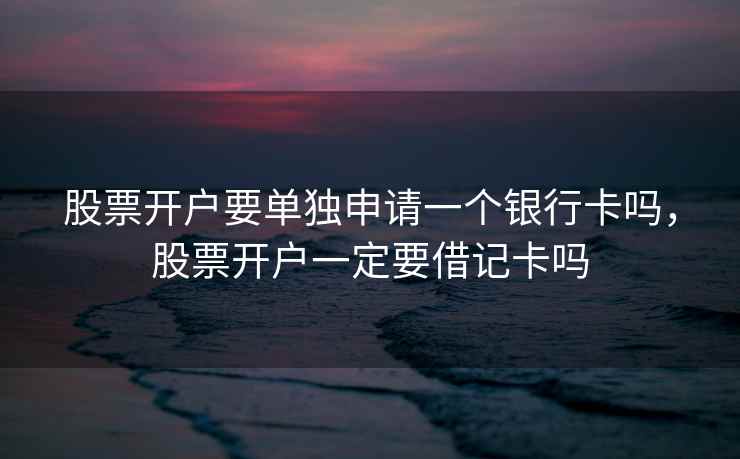 股票开户要单独申请一个银行卡吗,股票开户一定要借记卡吗 股票开户要单独申请一个银行卡吗,股票开户一定要借记卡吗
