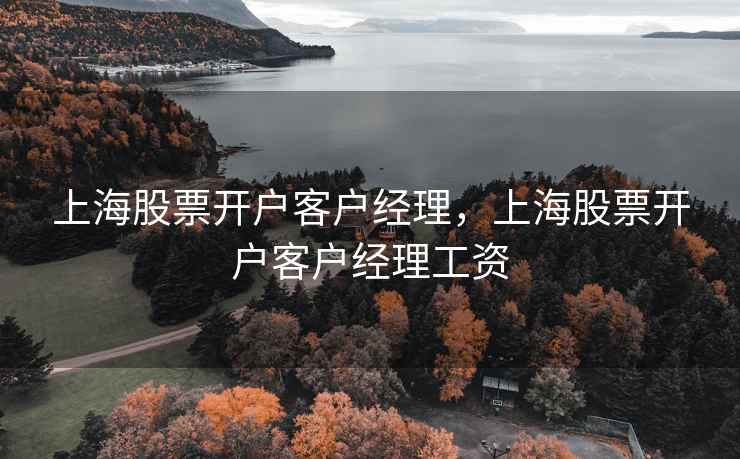 上海股票开户客户经理，上海股票开户客户经理工资