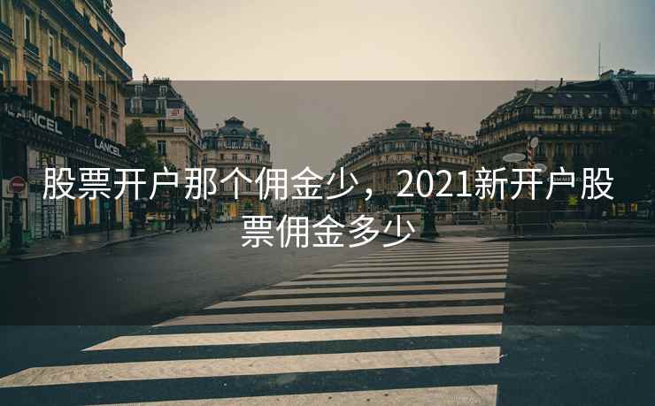 股票开户那个佣金少，2021新开户股票佣金多少