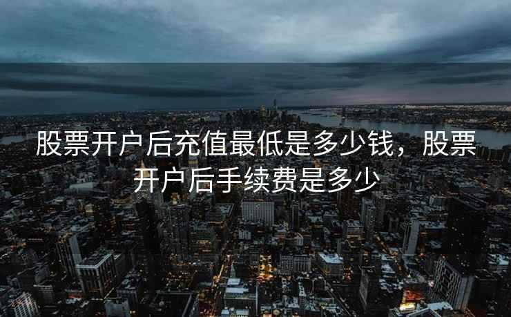 股票开户后充值最低是多少钱,股票开户后手续费是多少 股票开户后充值最低是多少钱,股票开户后手续费是多少