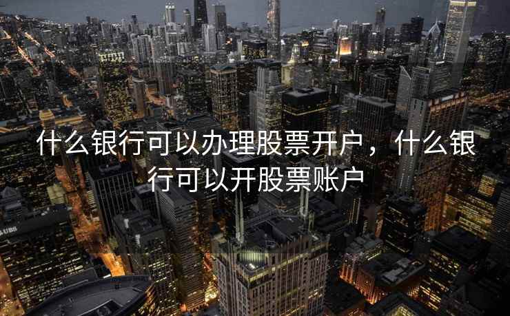 什么银行可以办理股票开户，什么银行可以开股票账户